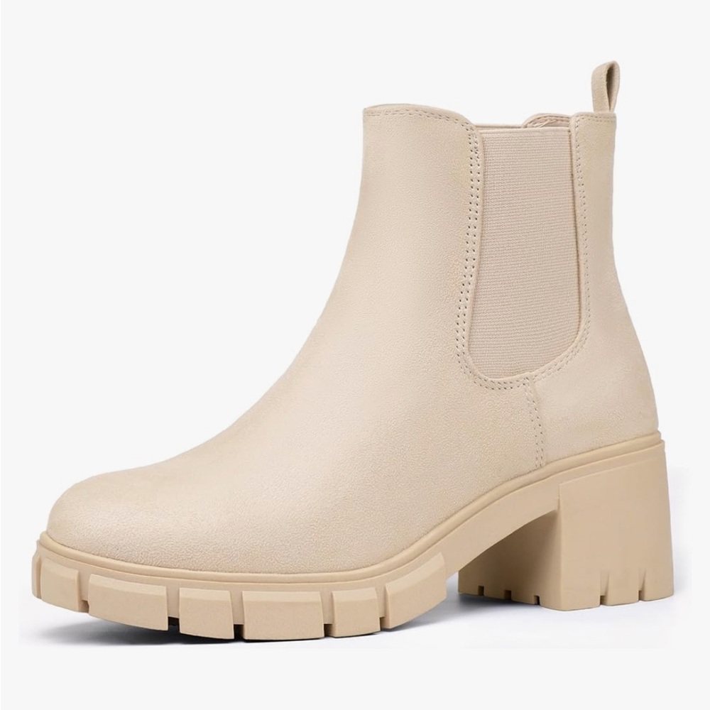 IDIFU Beige Ankle Boots